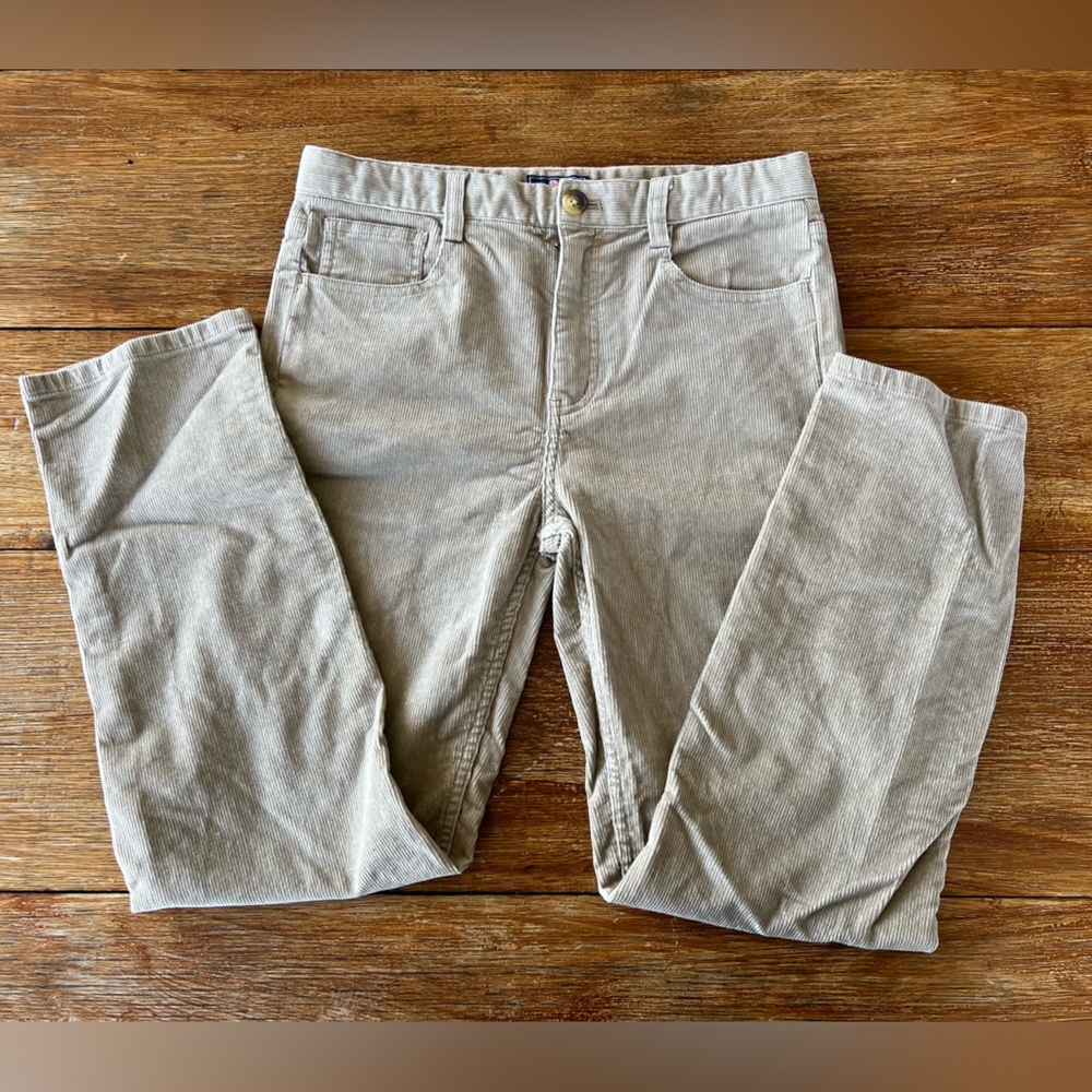 Vineyard Vines Boy’s Tan Khaki Corduroy Size 14 Adjustable Waist Pant